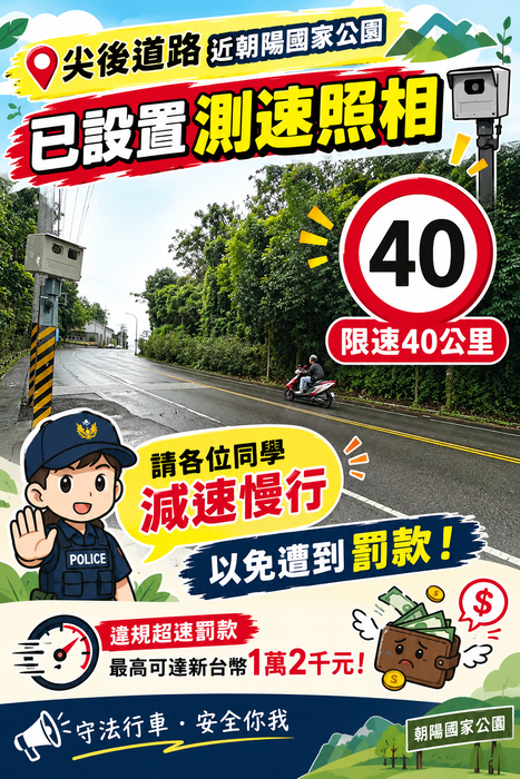尖後道路架設測速照相機(另開新視窗/png檔)圖片